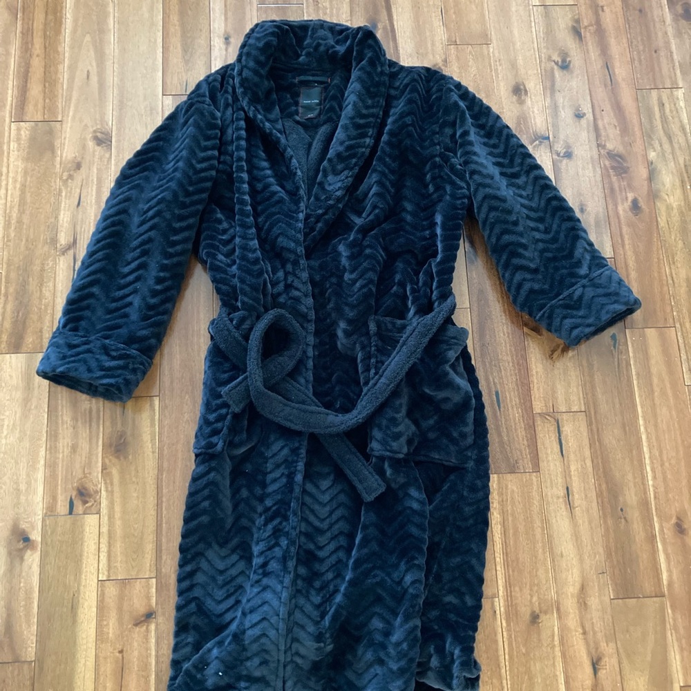 Mens Plush Bathrobe
